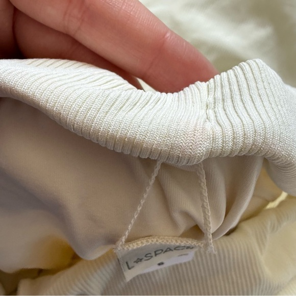 L*SPACE Anja Lace Up Cream One Piece Swimsuit - Picture 6 of 8